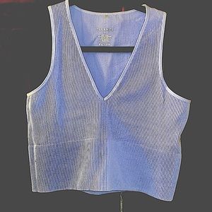 Dynamite crop ribbed sleeveless top